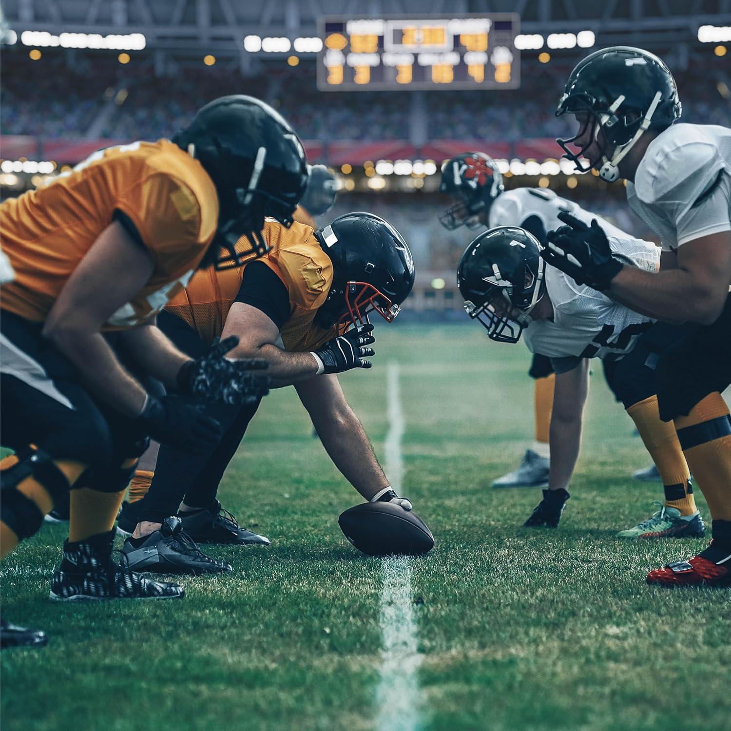 We Ball Sports Scrunch Football Socks, Extra Long Padded Sports Socks for Men & Boys (Red, L)