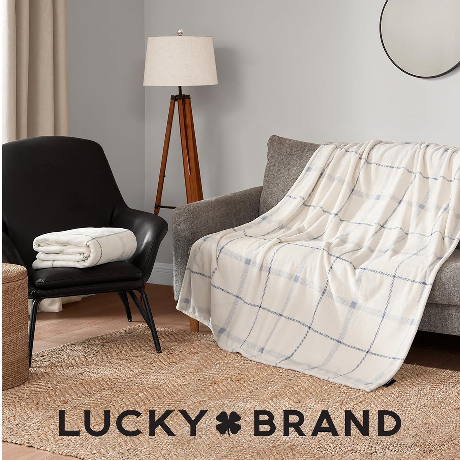 Lucky Brand Lucky Brand Palmdale Reversible Plush & Cozy Thow Blankets - 50" x 70"