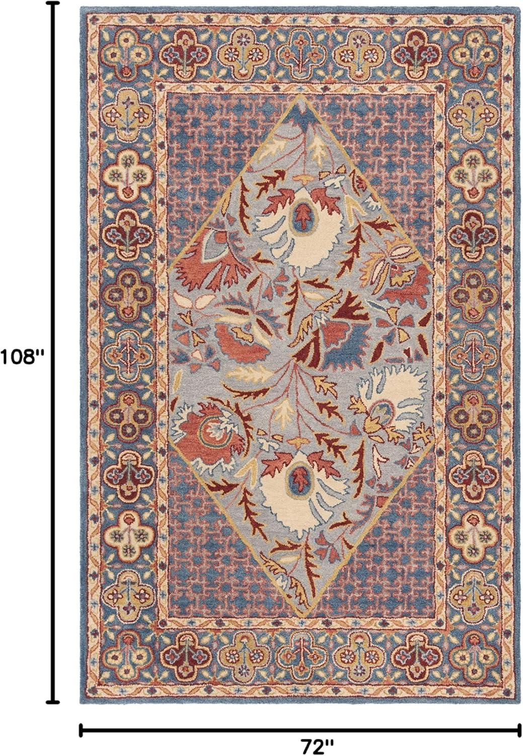 SAFAVIEH Antiquity Harland Oriental Area Rug, Blue/Red, 6' x 9'