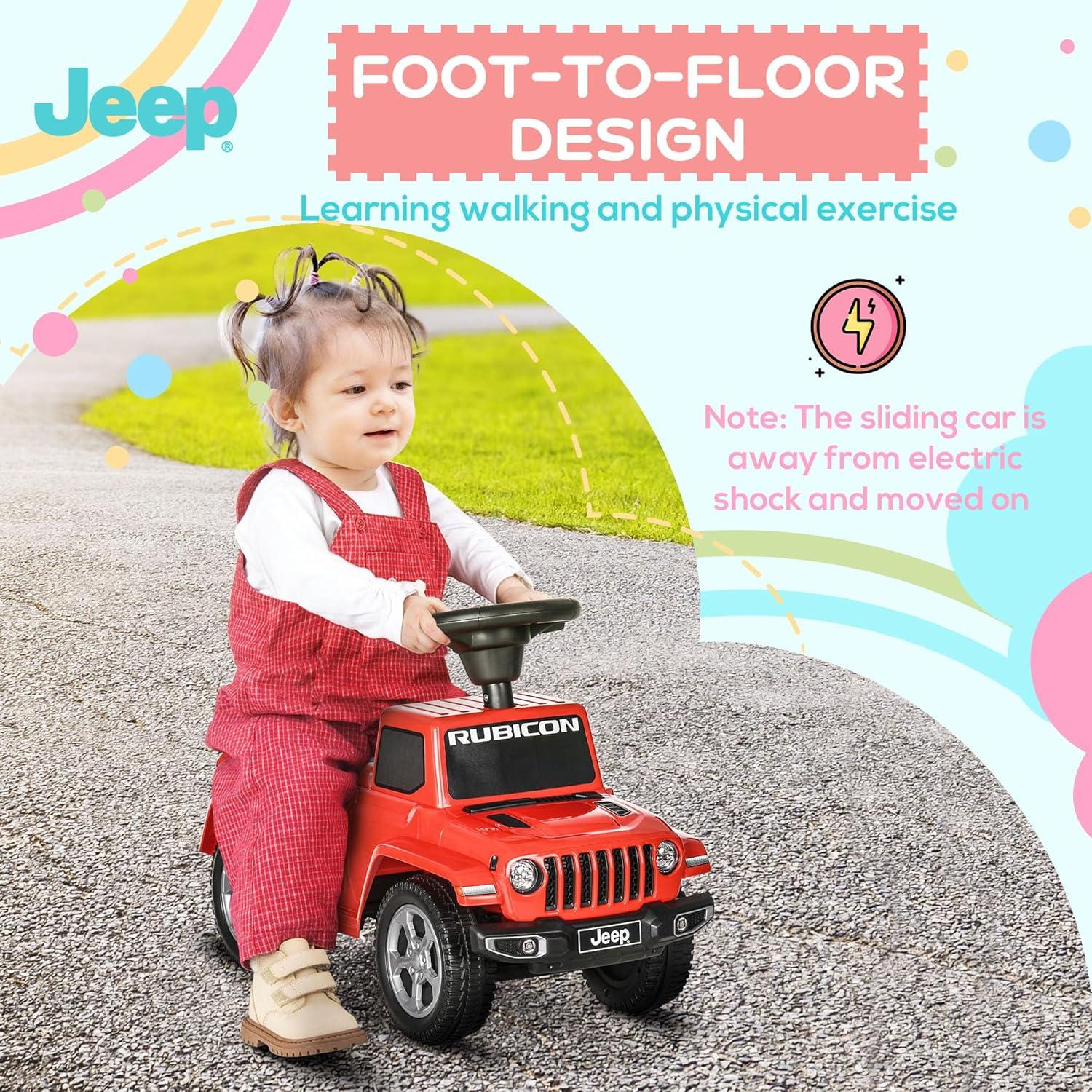 Aosom Toddler with Engine Sounds & Under-Seat Storage, Ride on Cars for Kids, Sit and Scoot Ride on Toy Outdoor Toy Car, Ages 1.5-3