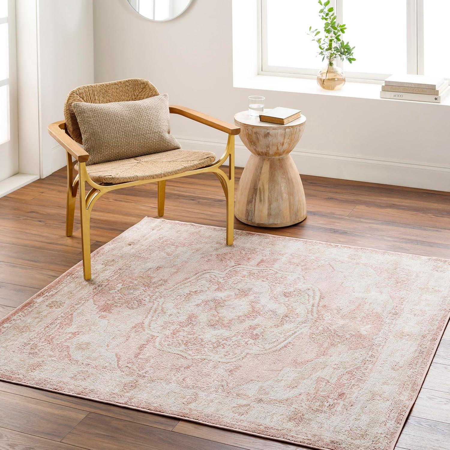 Mark & Day Baflo 7'10" Square Woven Indoor Area Rugs Blush