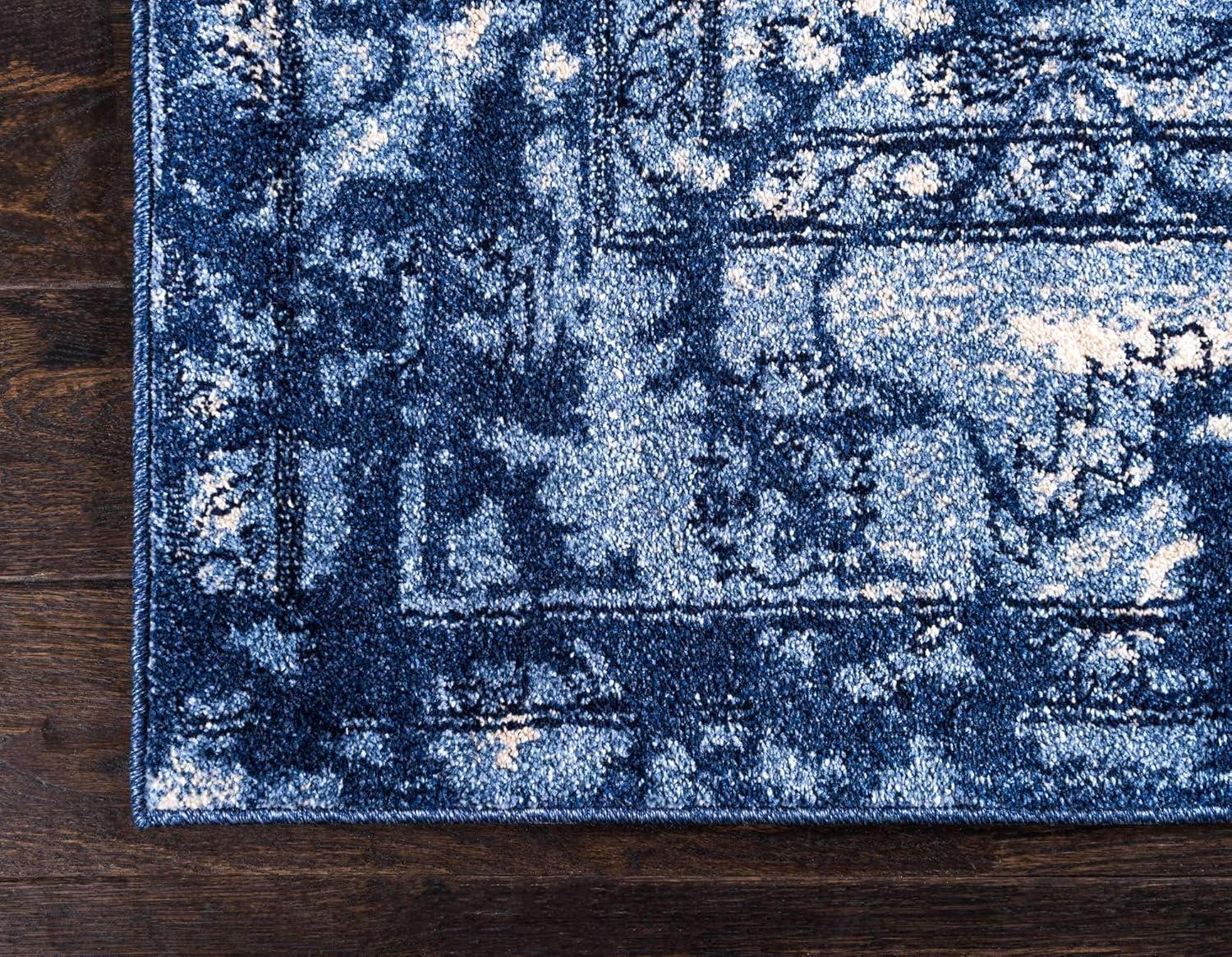 Unique Loom 3' 1 x 5' 3 Blue La Jolla Vintage Area Rug