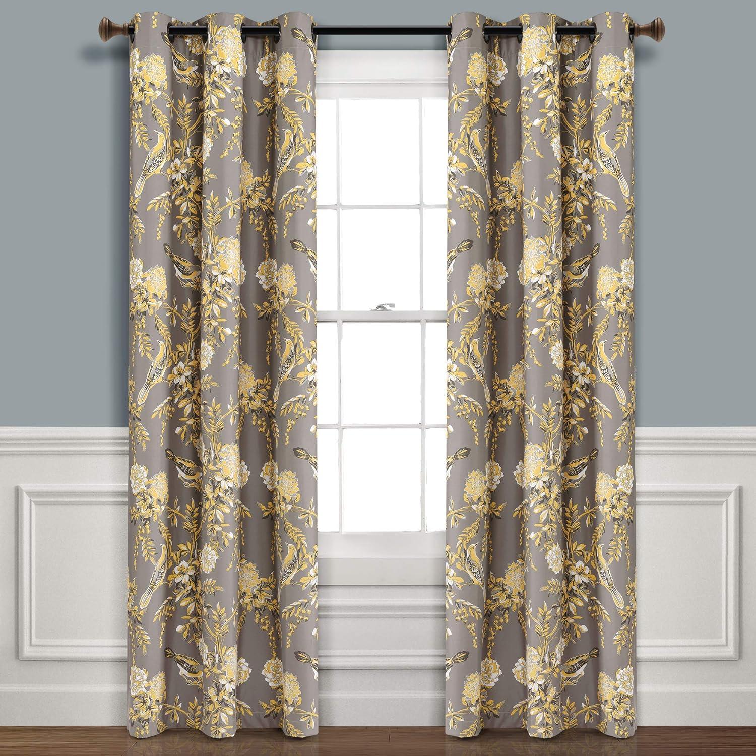 Lush Decor Foreston Floral Max Blackout Thermal Curtain Panels (Set of 2)