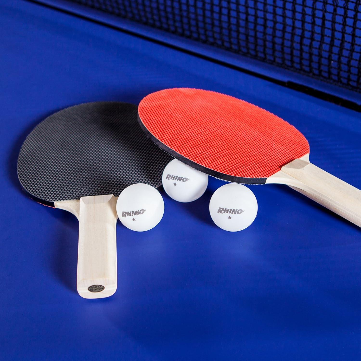 Champion Sports PN200Table Tennis Set:2Player Ping Pong Accessories Kitwith 2Paddles&3Balls,Indoor Ping Pong Equipmentfor Men,Women&Kids,Black/Red