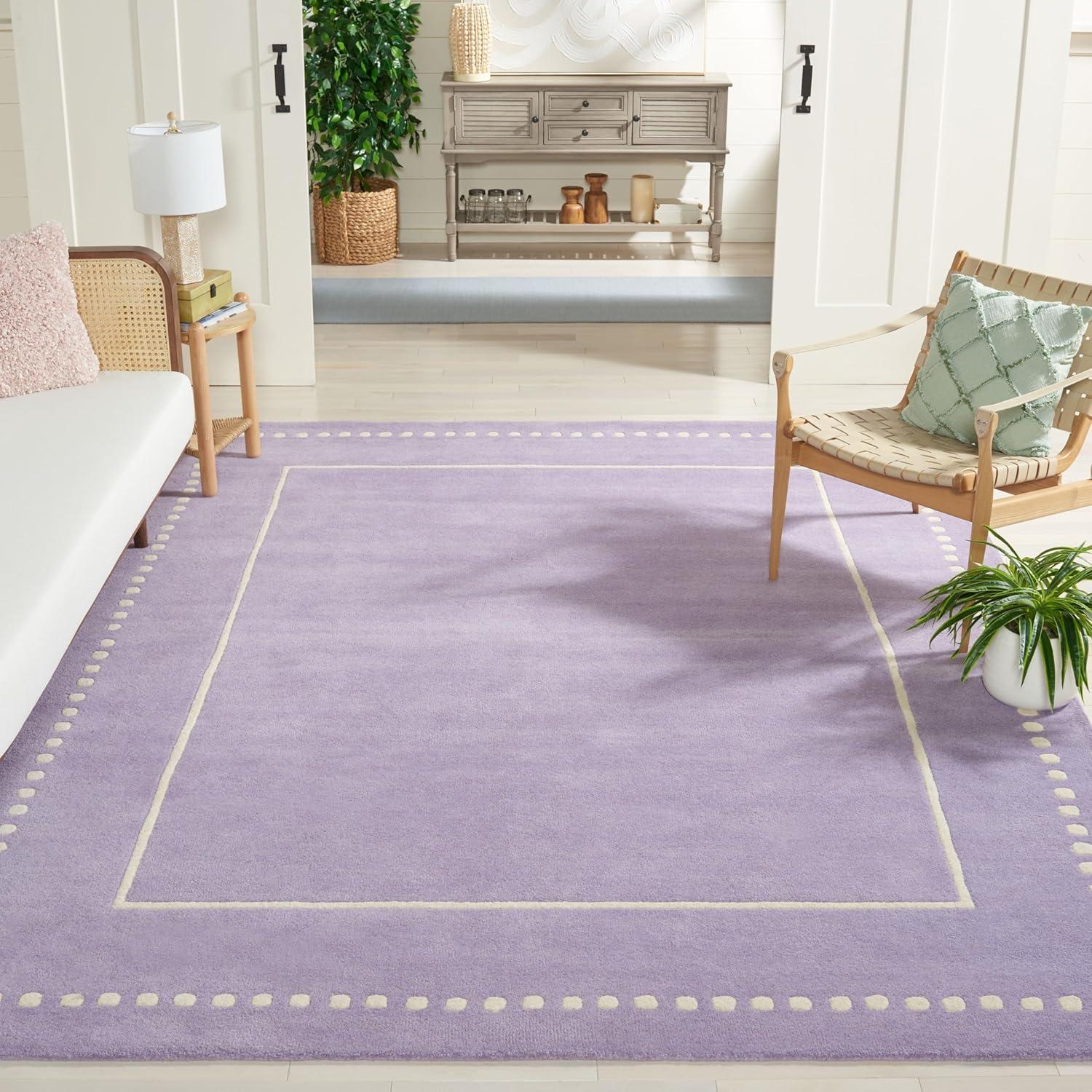 Bella BEL151 Hand Tufted Area Rug - Lavander/Ivory - 8'x10' - Safavieh.