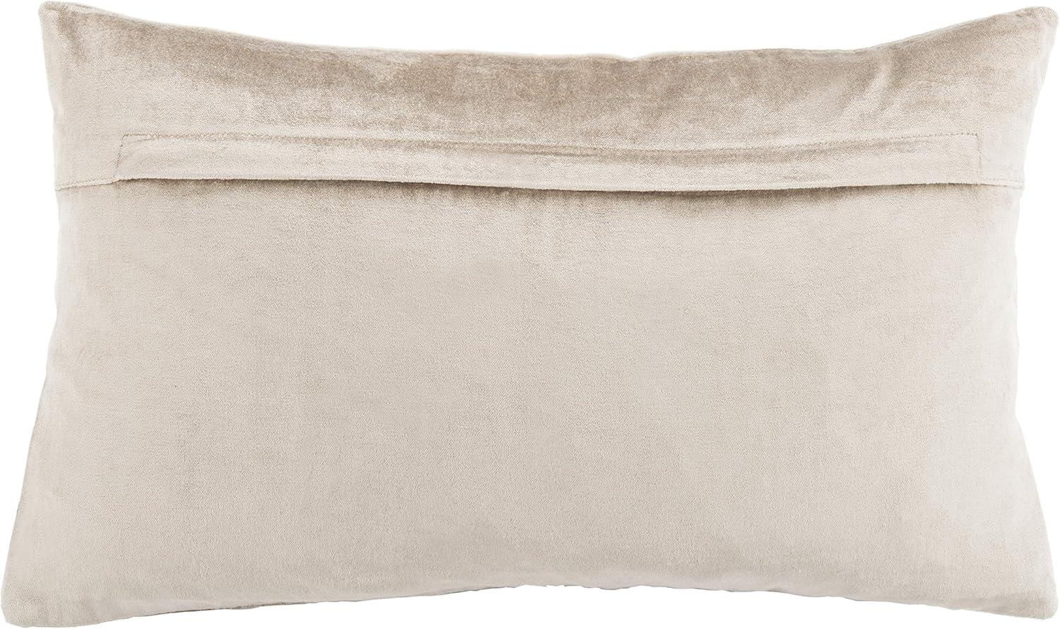 Sydnee Snowflake Pillow - Beige/Gold - 12"X20" - Safavieh