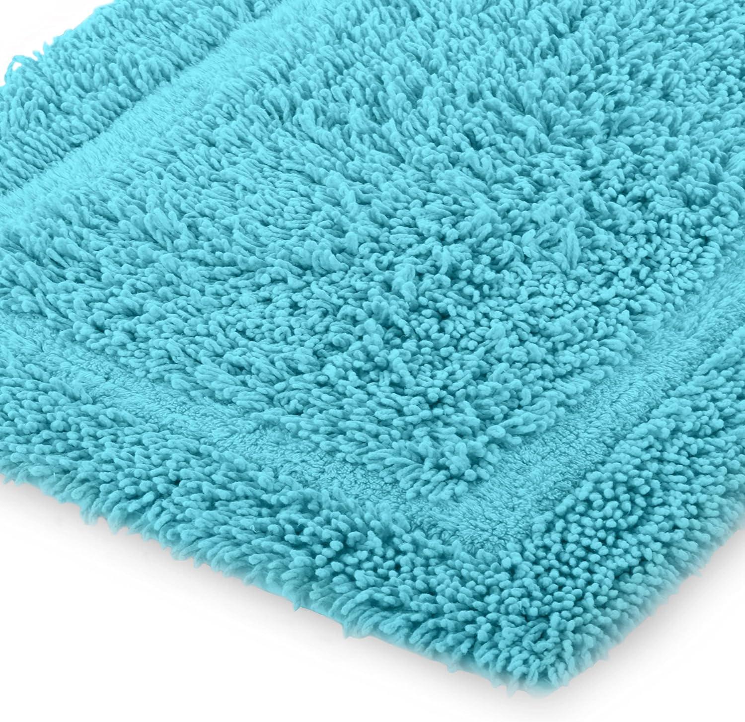 Island Blue 20" x 30" Ringspun Cotton Bath Rug