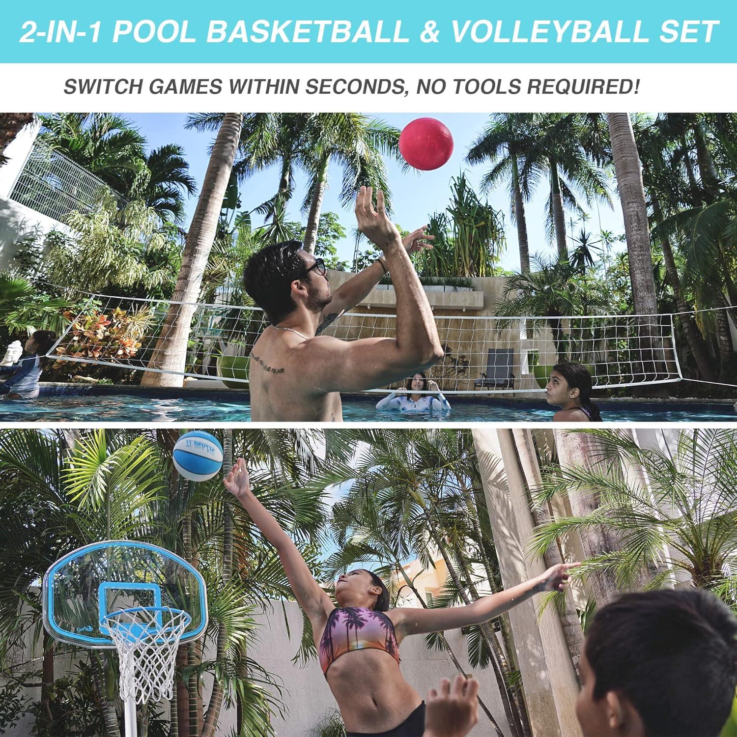 Dunn-Rite Clear Shot Poolside Basketball System (Kids and Adults)