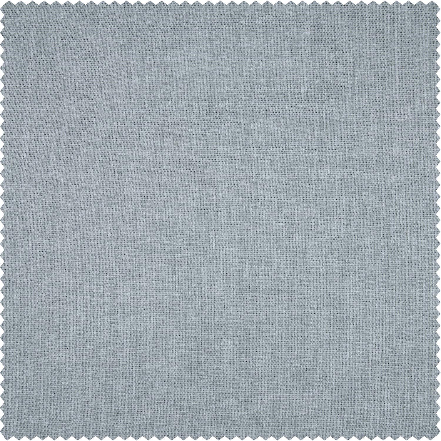 Heather Grey Faux Linen Room Darkening Curtain (1 Panel), Heather Grey, 50W X 108L