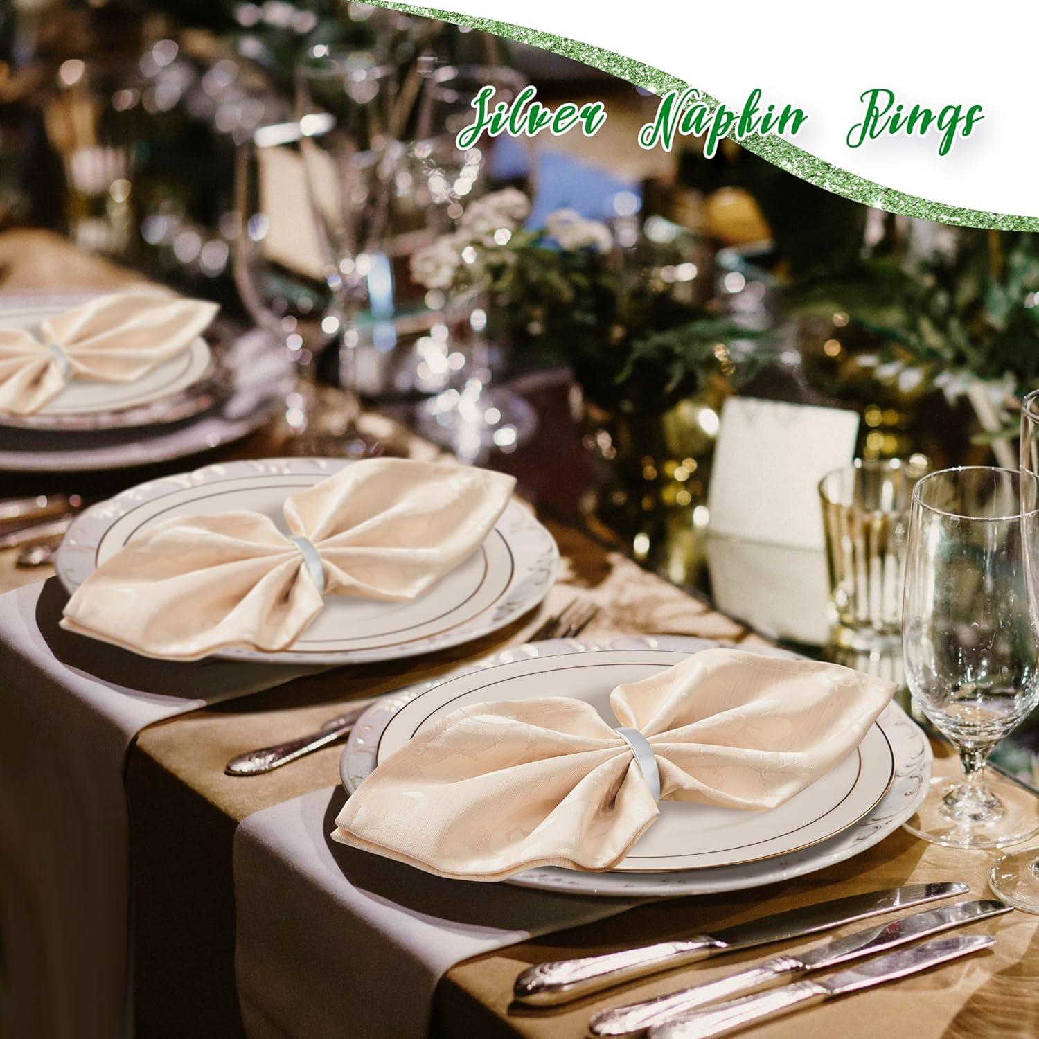 unbranded 6 Pcs D Word Napkin Ring Restaurant Decorations Festival Banquet