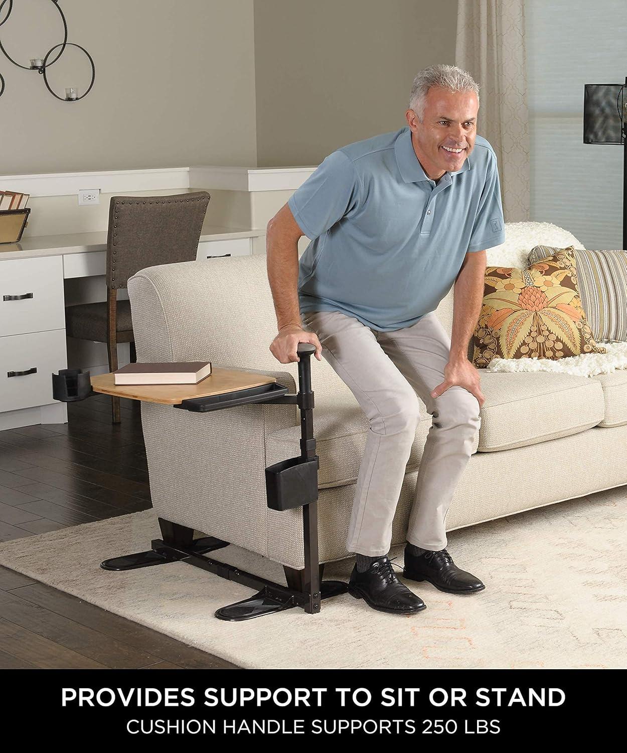 Signature Life Independence Tray Table, Bamboo Swivel TV Tray & Laptop Desk