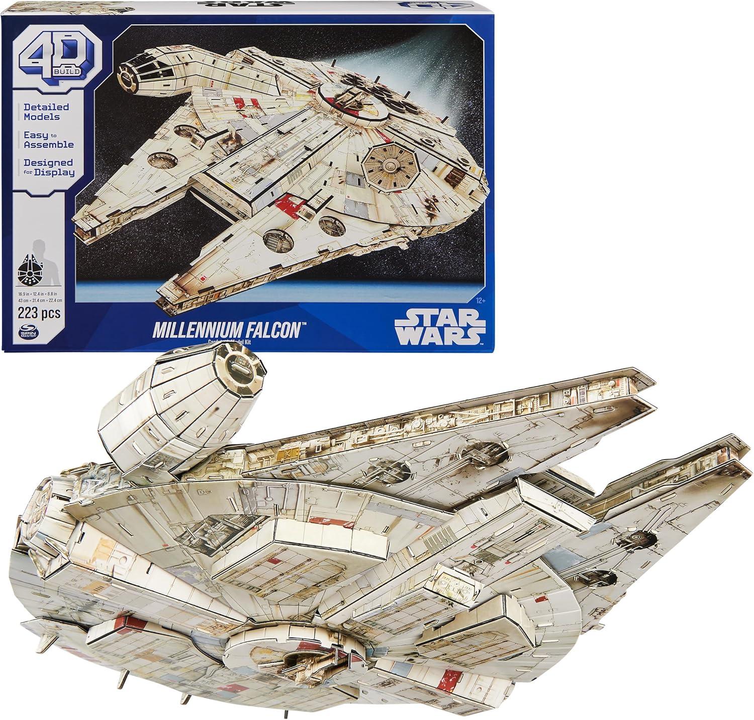 4D Build Star Wars Millennium Falcon 3D Model Kit, Star Wars Gifts, Star Wars Toys Desk Decor for Star Wars Fans & Collectors, Adults & Teens 12+ C30