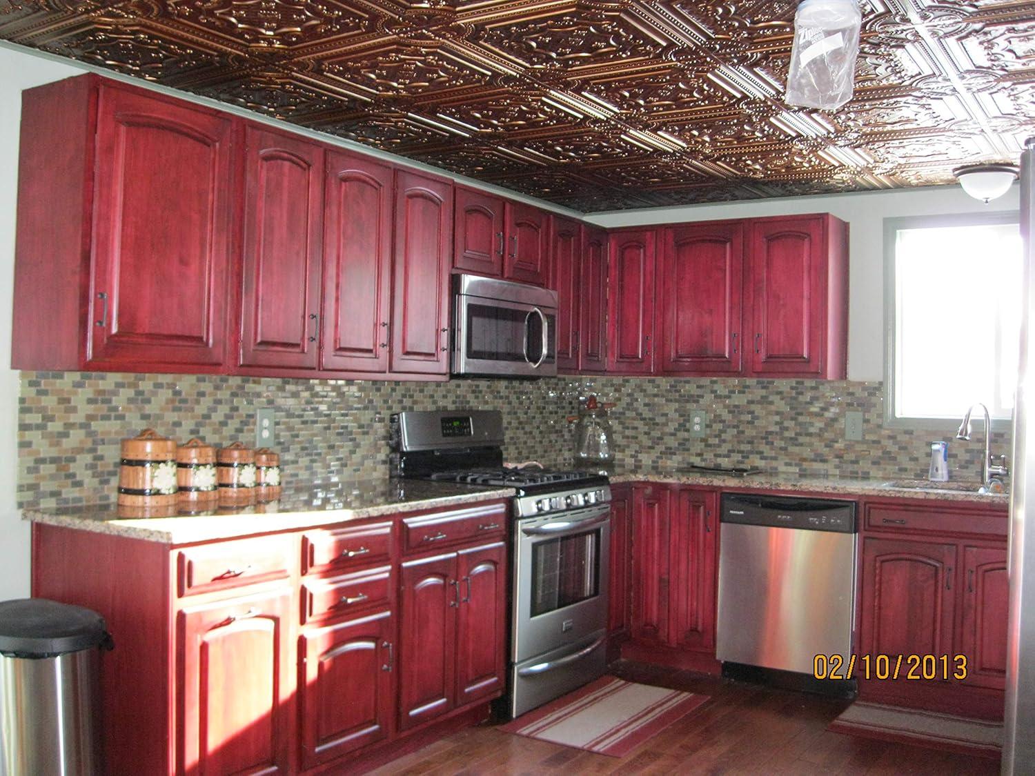 Elizabethan Shield 2 Ft. X 2 Ft. Drop-In Or Glue-Up PVC Ceiling Tile (Set of 25)