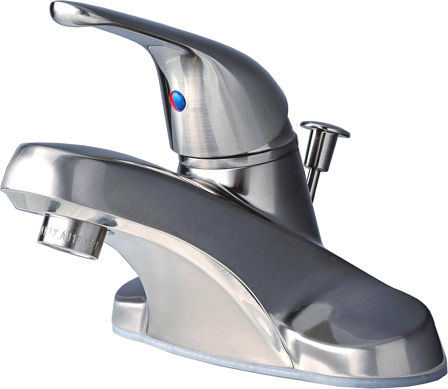 Centerset Single-handle Bathroom Faucet with Drain Assembly