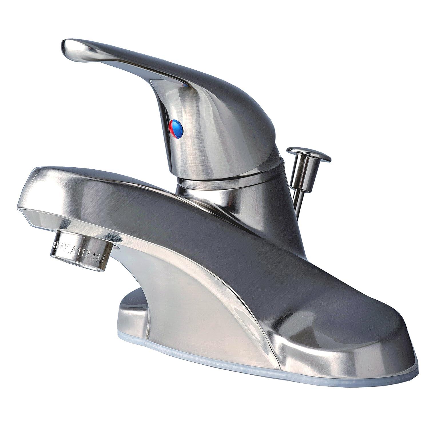 Laguna Brass Centerset Single-handle Bathroom Faucet with Drain Assembly 2040EBN