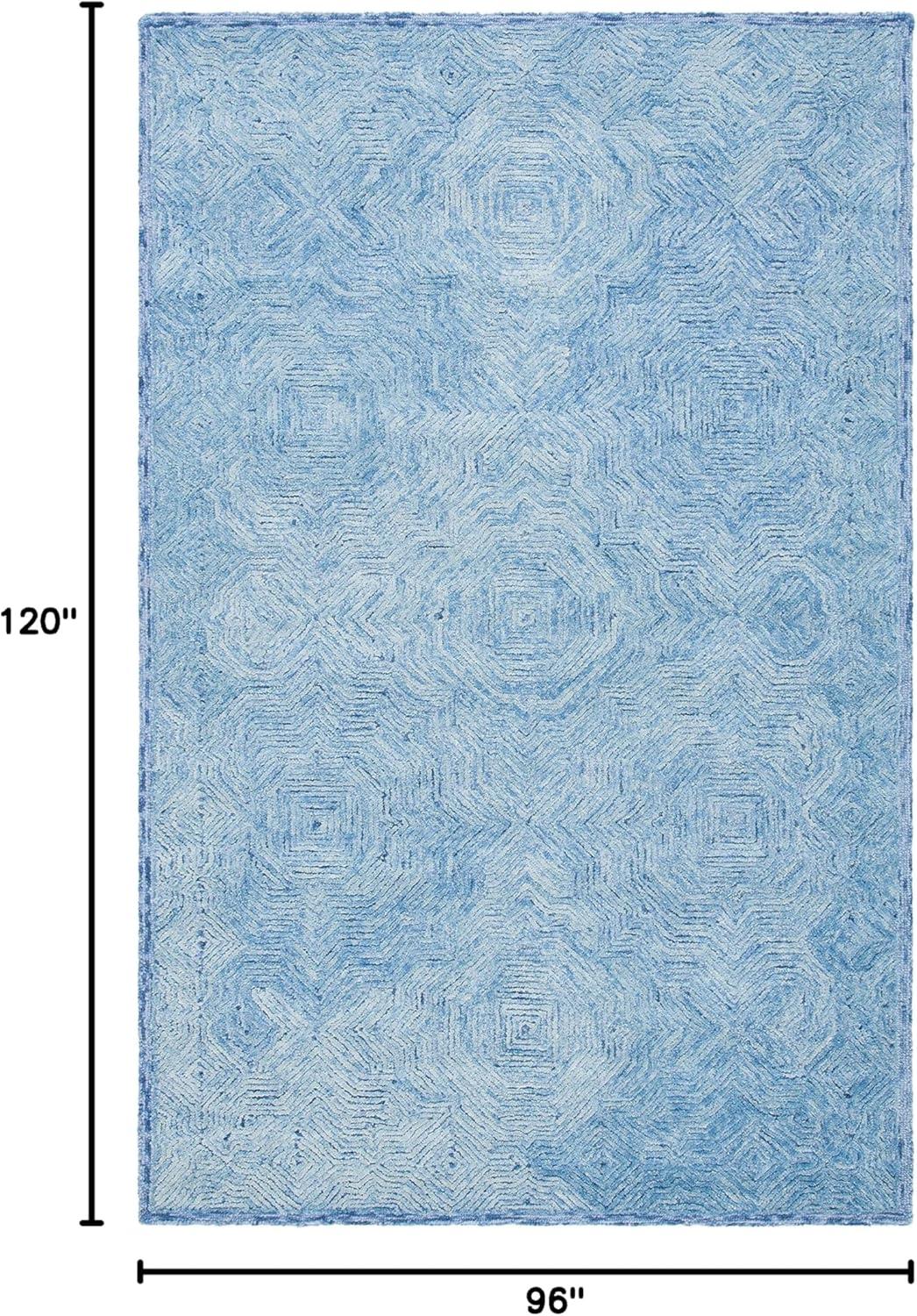 Ikat IKT506 Hand Tufted Area Rug - Blue - 8'x10' - Safavieh