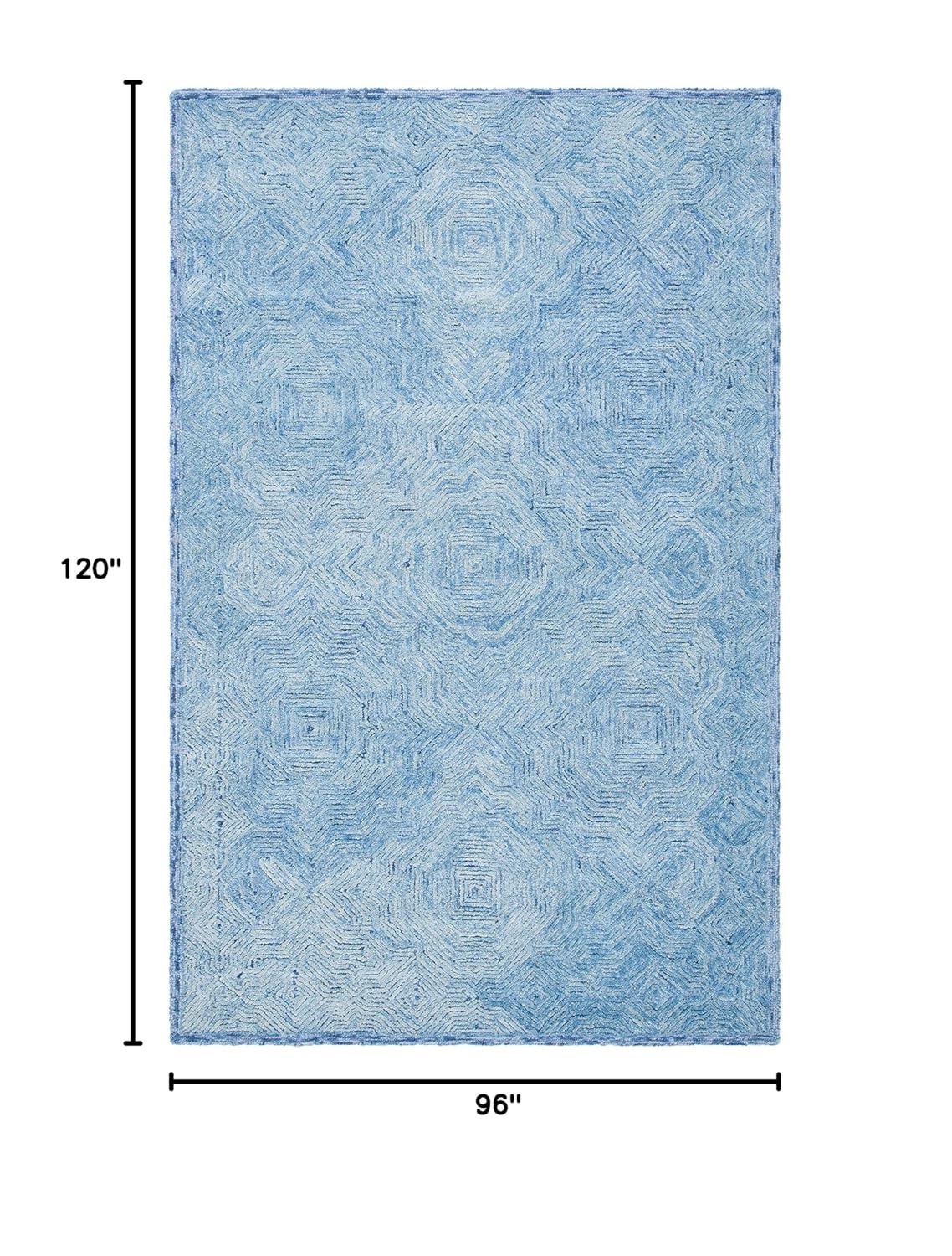 Ikat IKT506 Hand Tufted Area Rug - Blue - 8'x10' - Safavieh