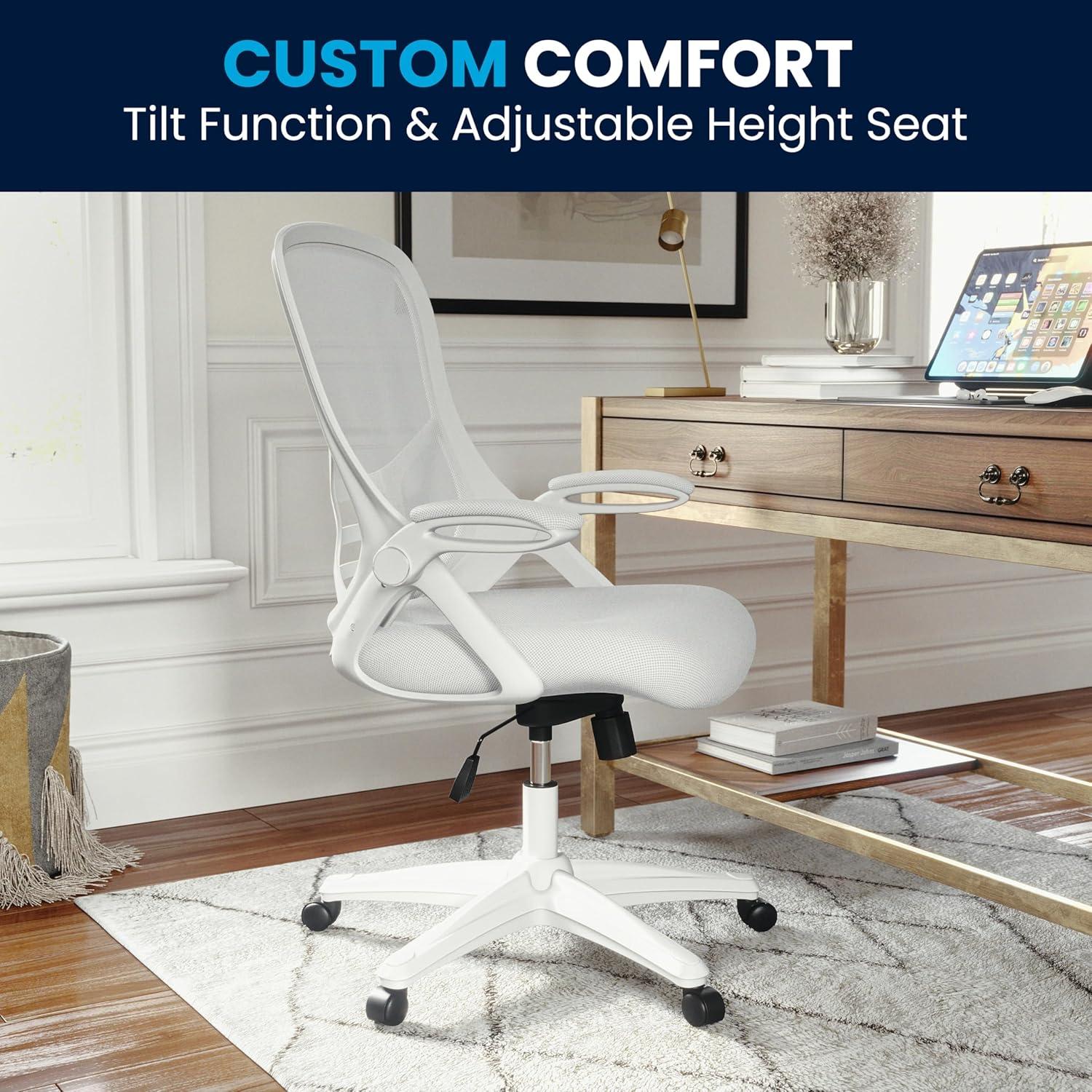 Flash Furniture Cappello High-Back Mesh Swivel Ergonomic Office Chair with Flip-Up Arms