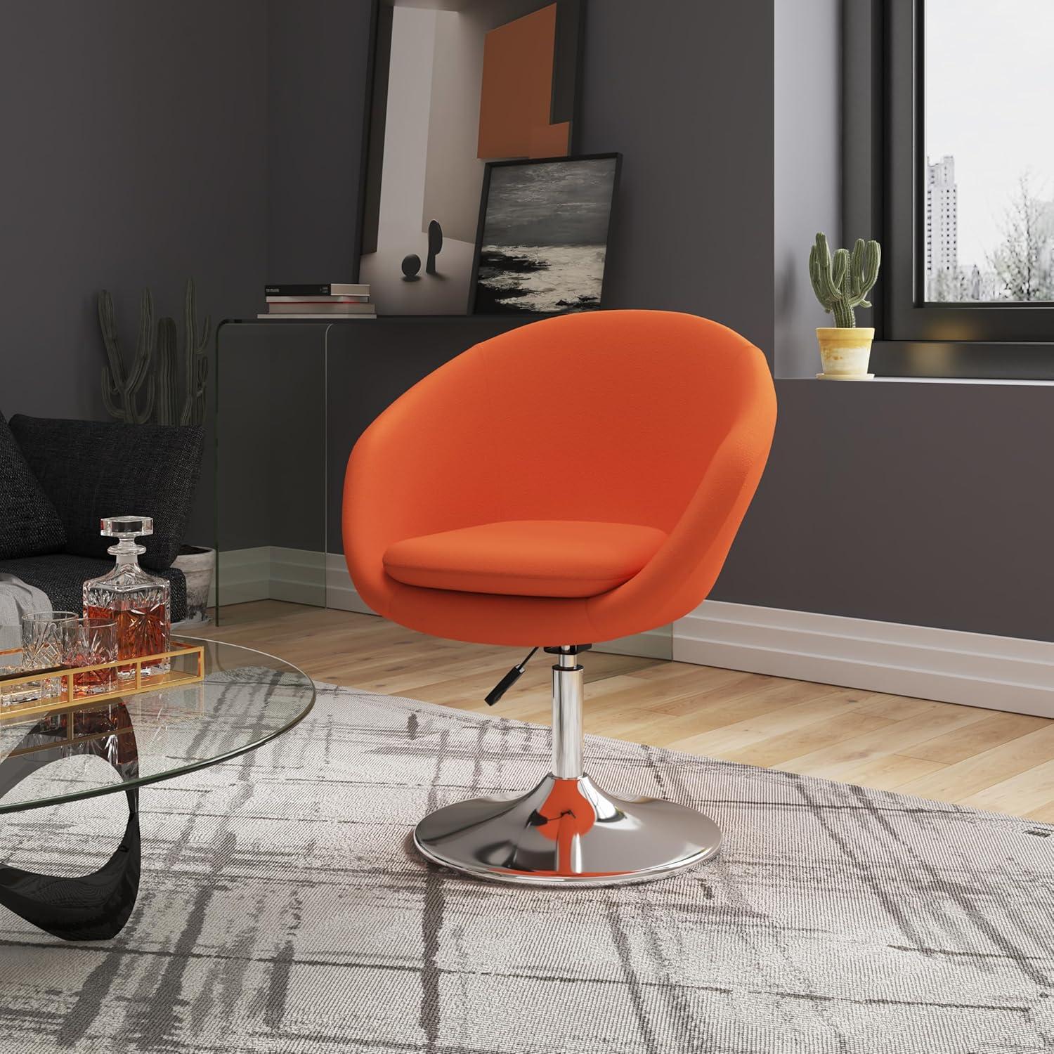 Manhattan Comfort Hopper Upholstered Swivel Barrel Chair