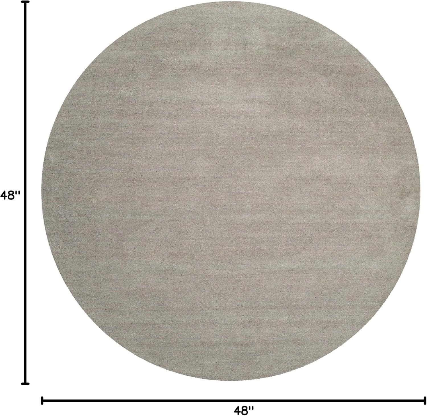 Himalaya HIM610 Handmade Area Rug - 4' Round - Grey - Safavieh