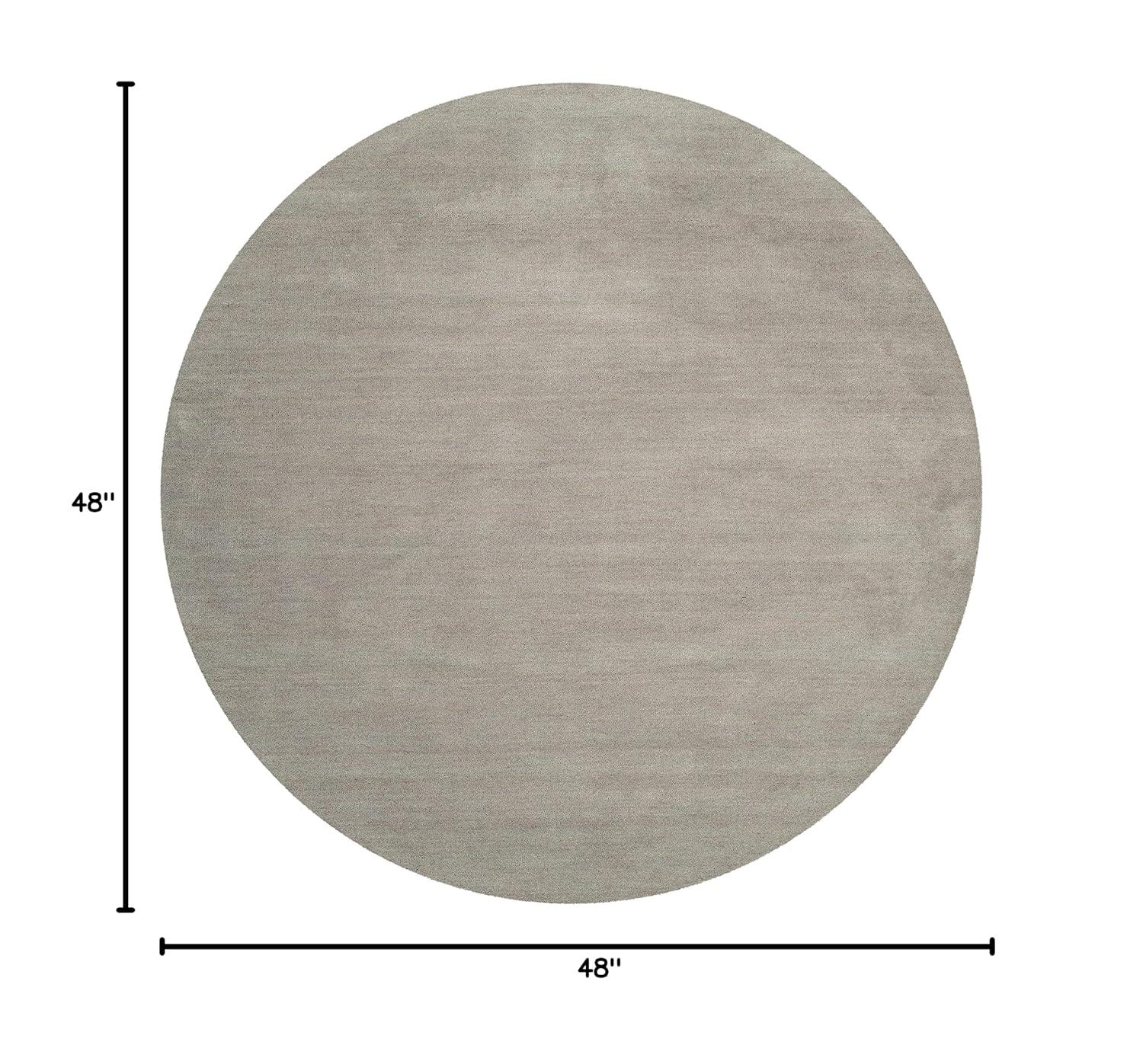 Himalaya HIM610 Handmade Area Rug - 4' Round - Grey - Safavieh