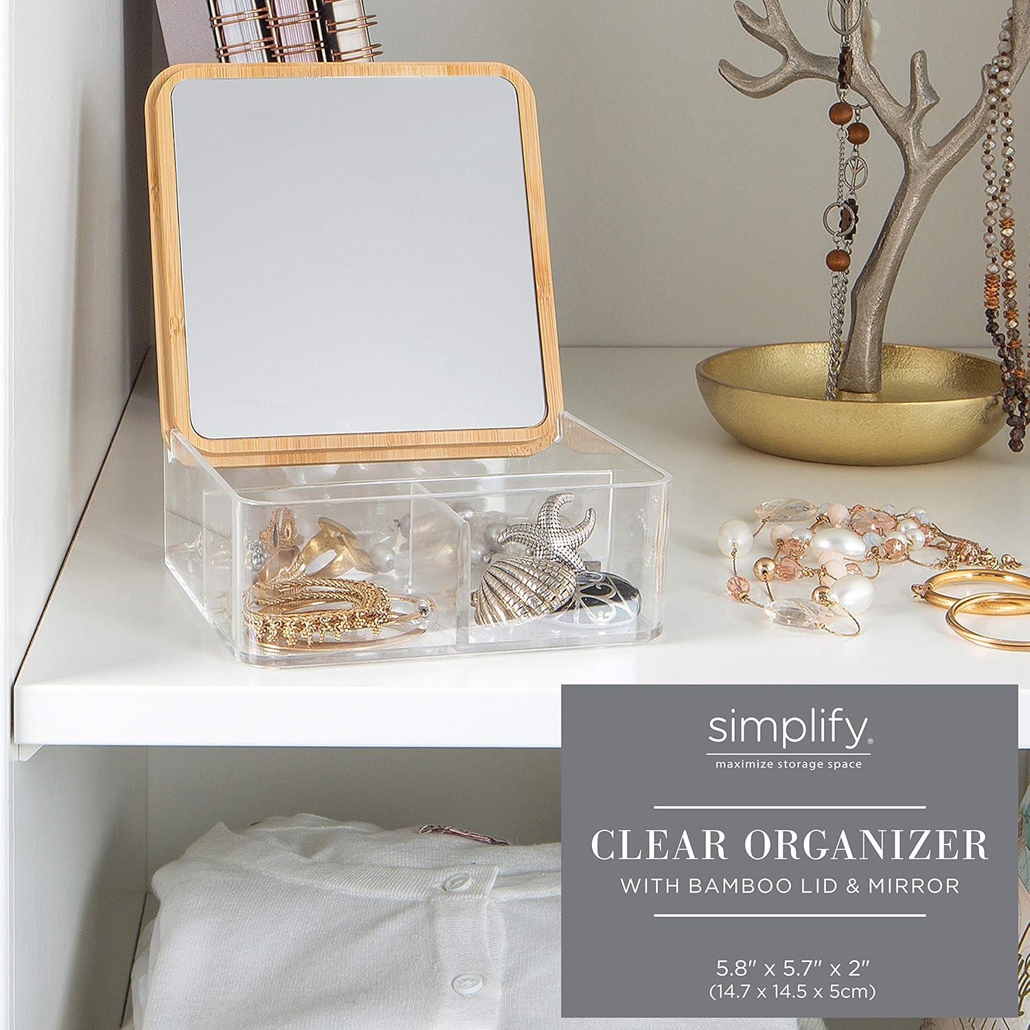 Simplify Plastic 3 Compartment Makeup Organizer