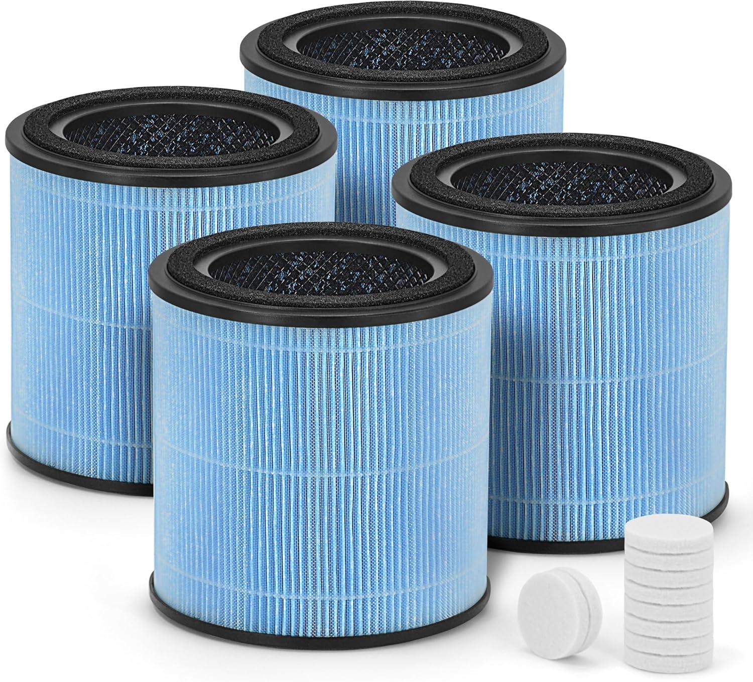 Nispira AP0601 2-in-1 True HEPA Filter Replacement for AirTok Air Purifier AP0601-RF | Remove Particle Size down to 0.1 microns | 2 Packs