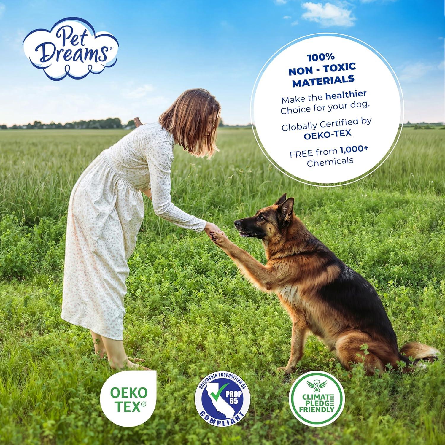 Pet Dreams Dog Crate Pad - Washable Kennel Mat, Crate Pads for Dog Cages, Non-Toxic, Flat Indoor Cat Bed, Fits iCrate 18, 24, 30, 36, 42, 48 inches (Grey, Small, 24")