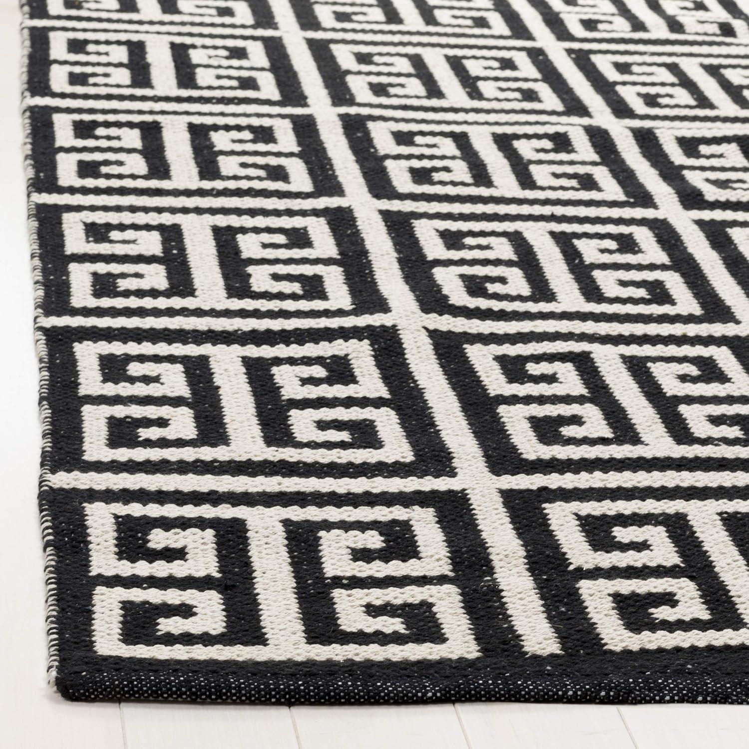 Montauk MTK724 Hand Woven Indoor Runner Rug - Black/Ivory - 2'3"x7' - Safavieh.
