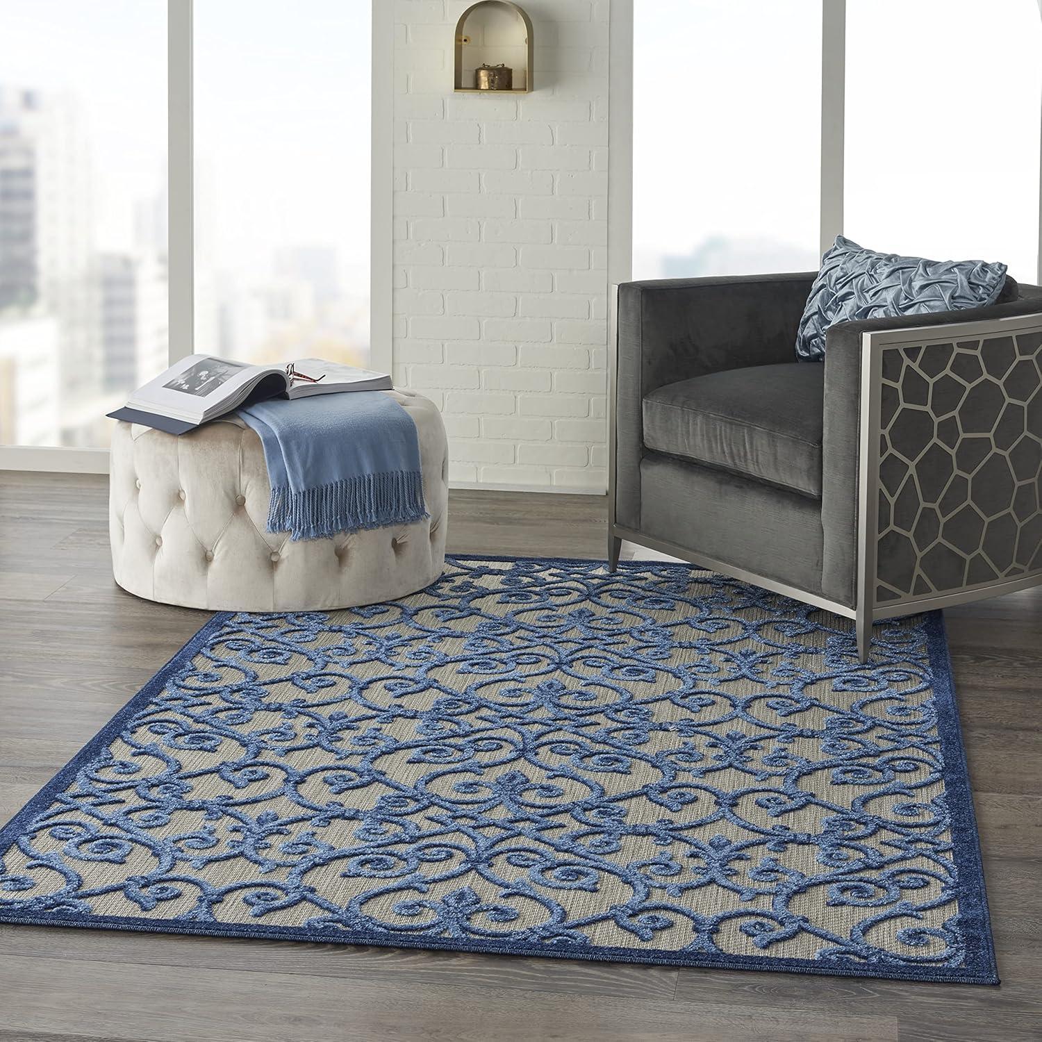 Lark Manor™ Rectangle Isalia 3'6" x 5'6" Area Rug in Blue/Gray