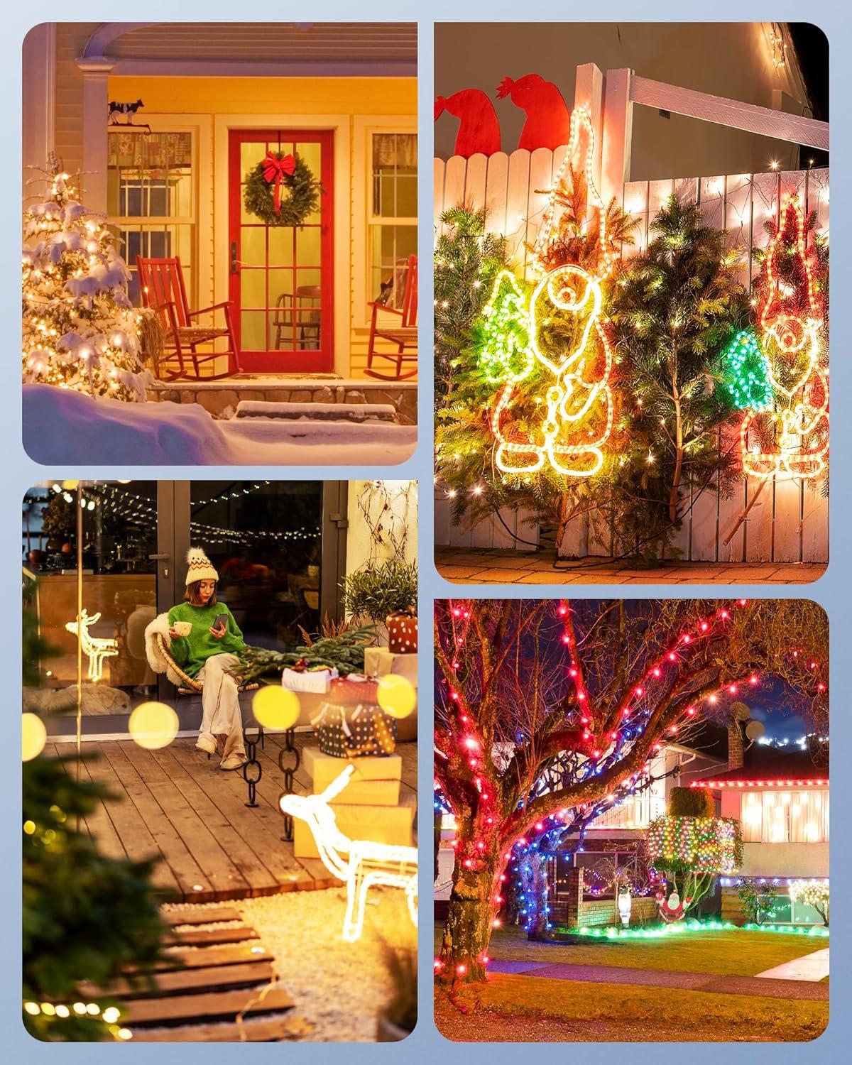 DEWENWILS Outdoor Mechanical Timer with 2 Outlets, Plug-in Christmas Light Timer, Waterproof, Electrical Outlets Timer for Holiday Decoration Lights, String Lights, 15A 1/2HP