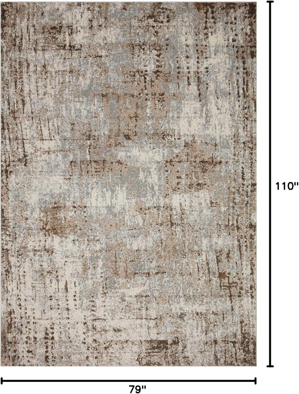 Loloi II Austen AUS-03 Abstract Natural / Mocha Area Rug 6'-7" x 9'-2"