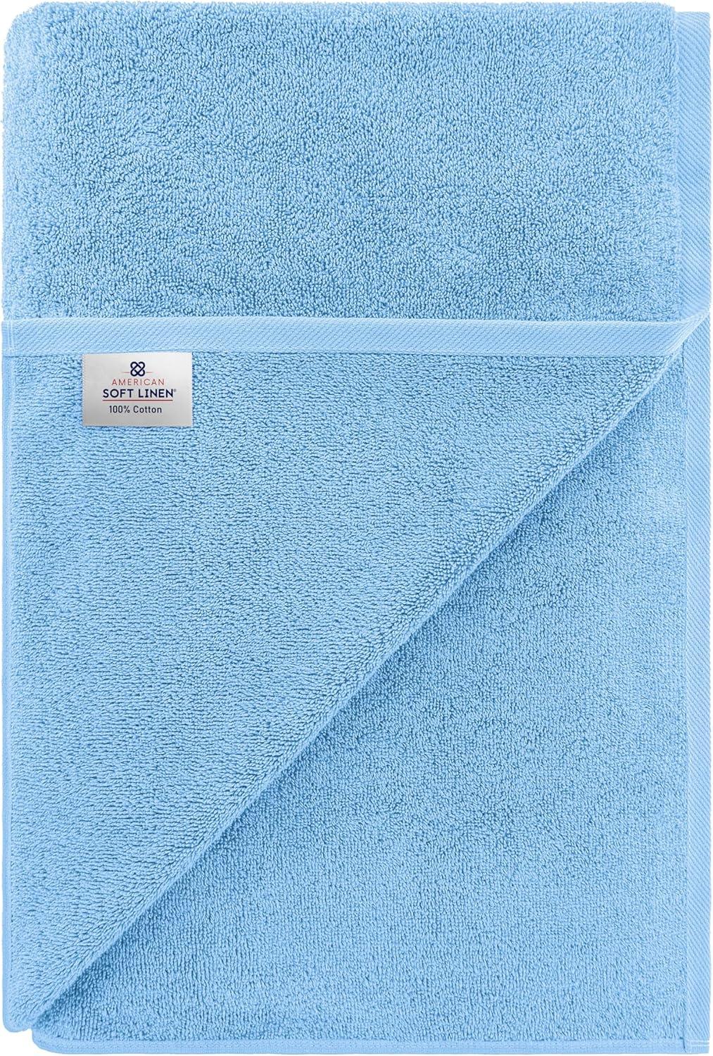 American Soft Linen 100% Cotton Turkish Oversized Bath Towel Sheet, 40x80 inches Extra Large Bath Towel Sheet