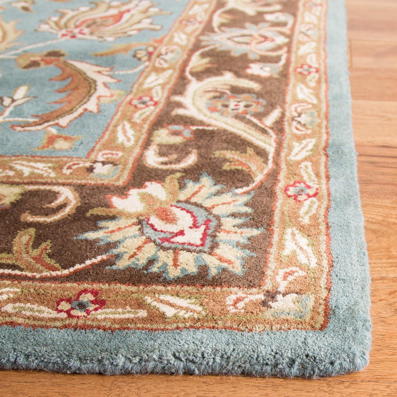 SAFAVIEH Heritage Steward Traditional Wool Area Rug, Blue/Brown, 9'6" x 13'6"