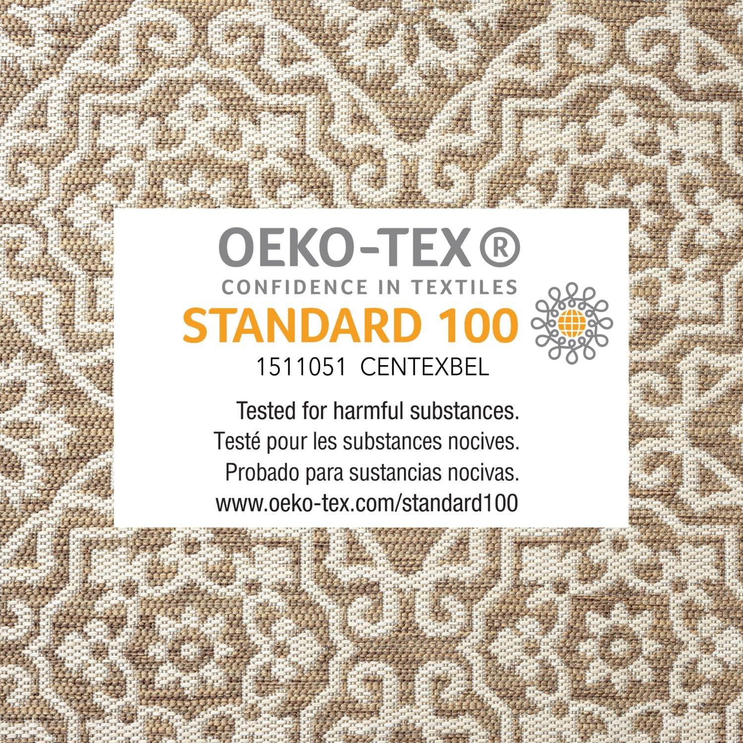 Nicole Miller New York Patio Country Danica Geometric Indoor/Outdoor Area Rug, Brown/Beige