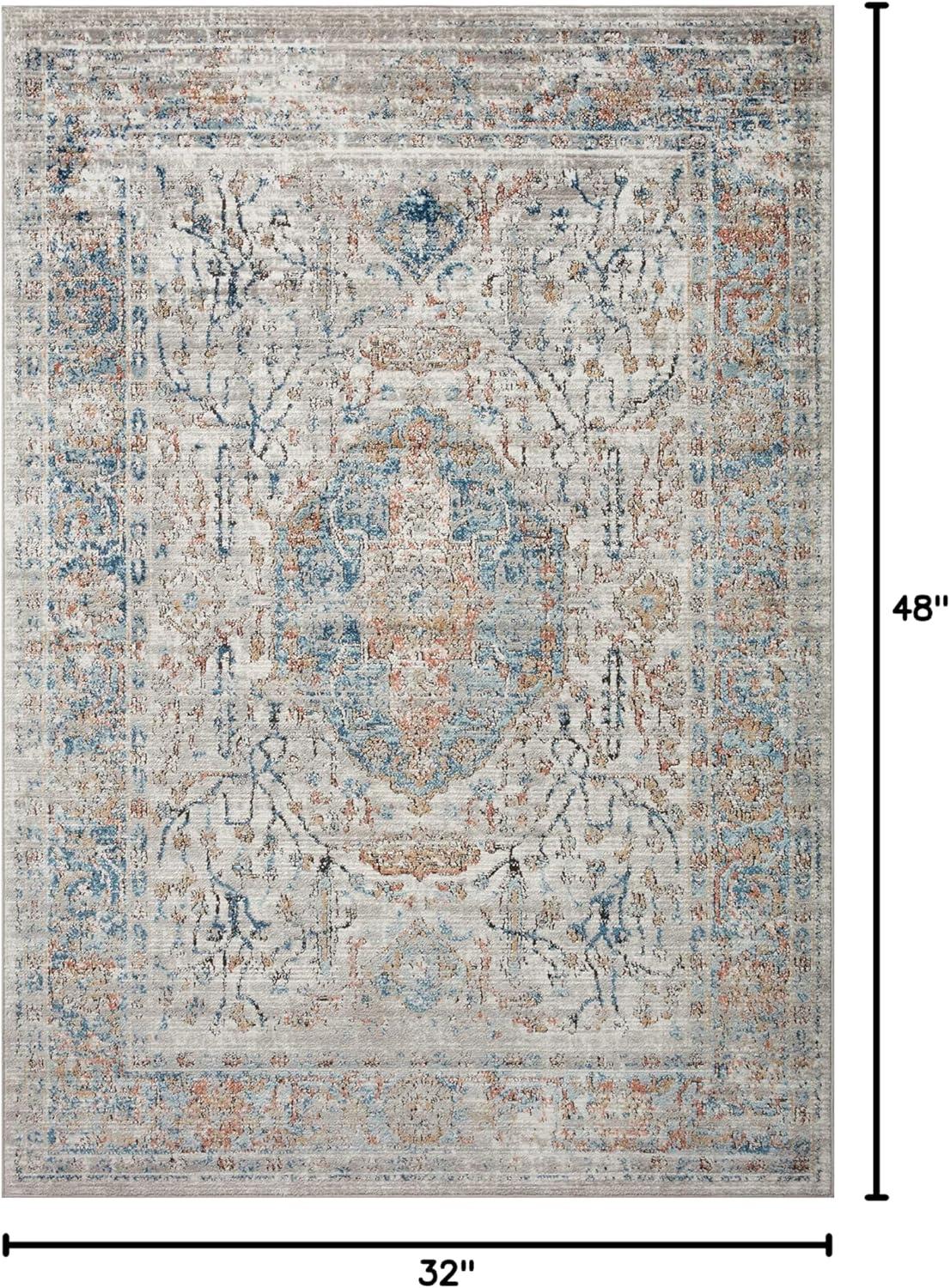 Loloi II Bianca Collection BIA-02 Stone / Multi, Traditional Area Rug 7'-11" x 10'-6"