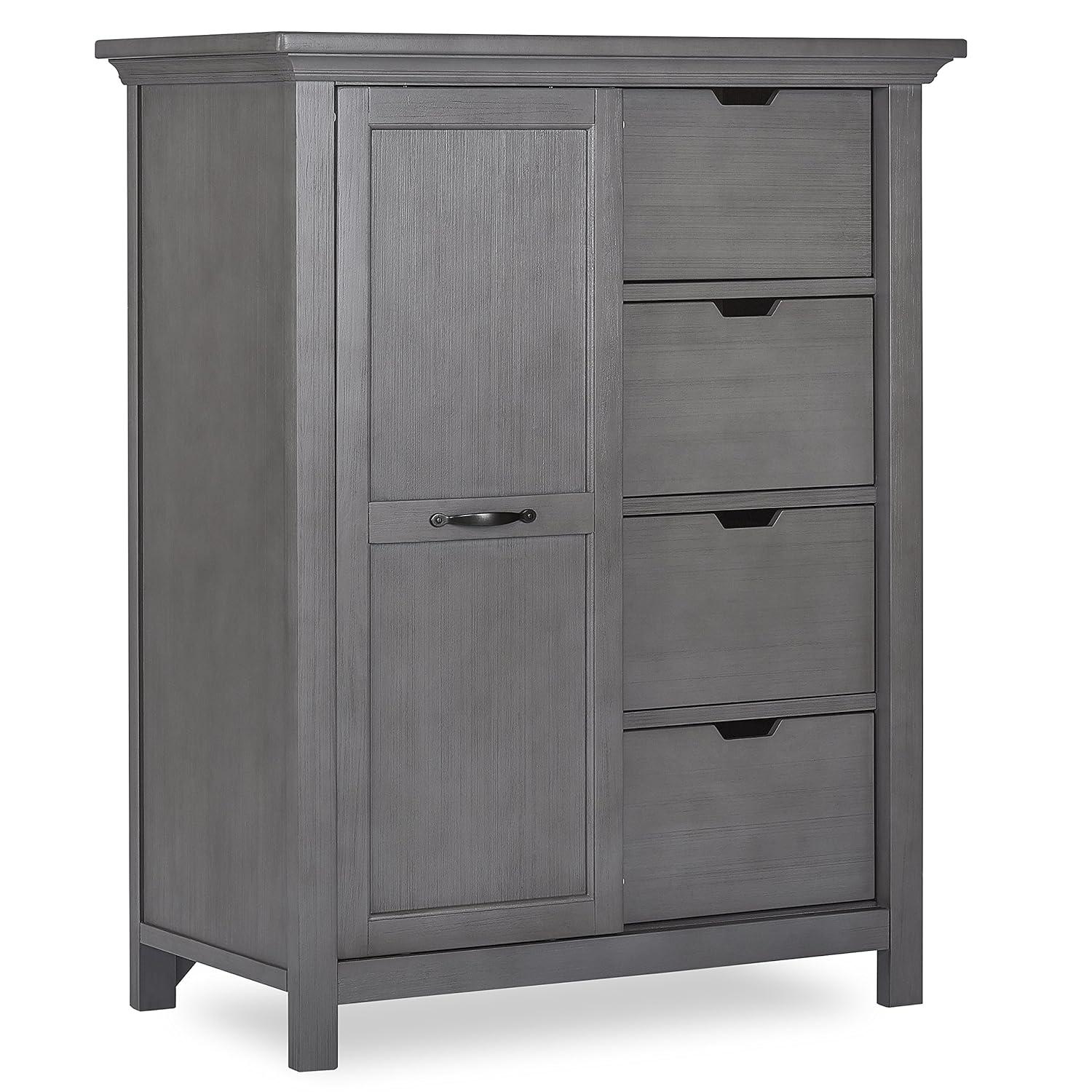 Rustic Gray Double Nursery Dresser with Dovetail Drawers