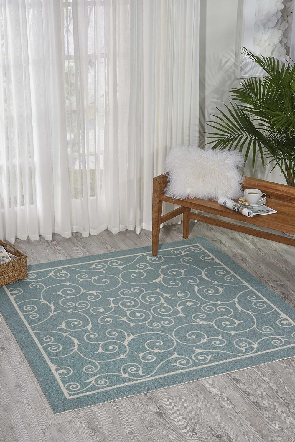 Nourison Home & Garden Loomed Scroll Indoor/outdoor Area Rug