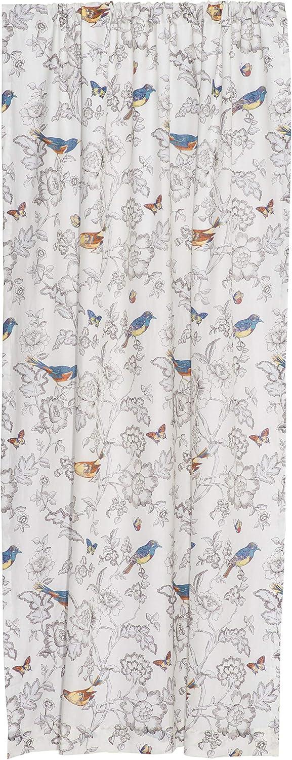 Mockingbird Toile Lined Shower Curtain with Grommets  - Levtex Home