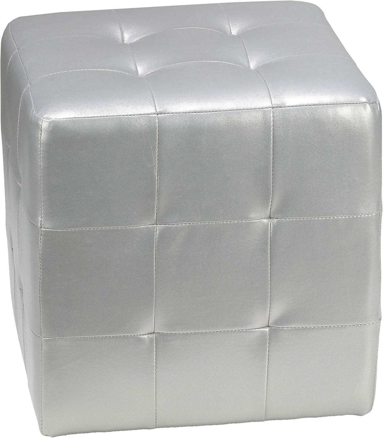 Faux Leather Ottoman