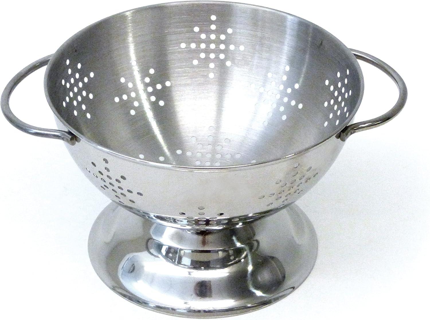 Mini Stainless Steel Colander with Pierced Design