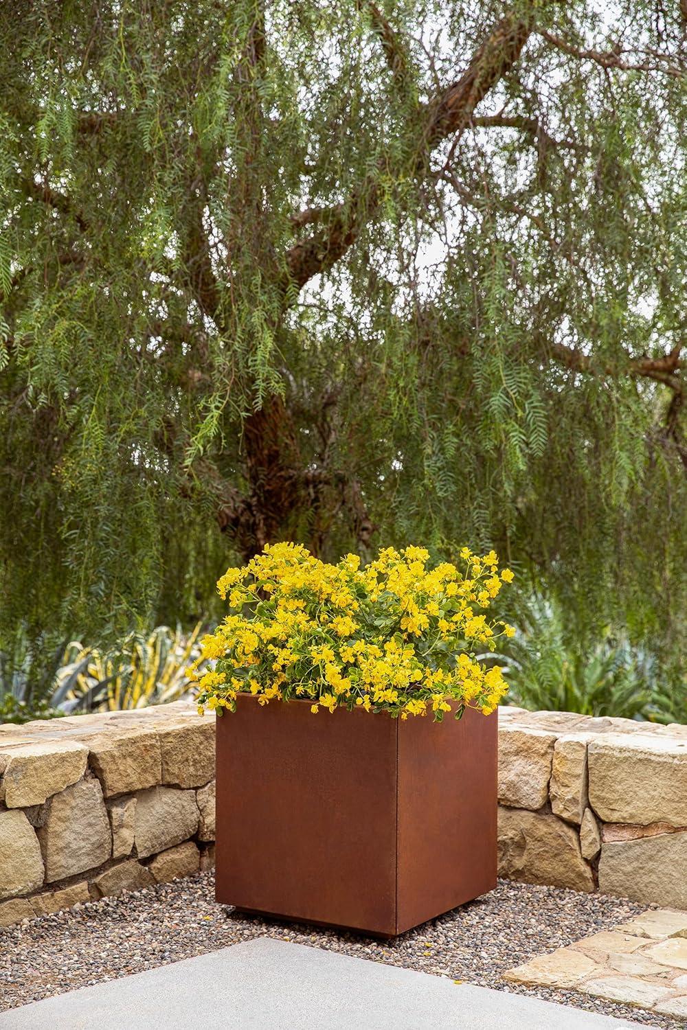 Corten Steel Series Cube Planter Box