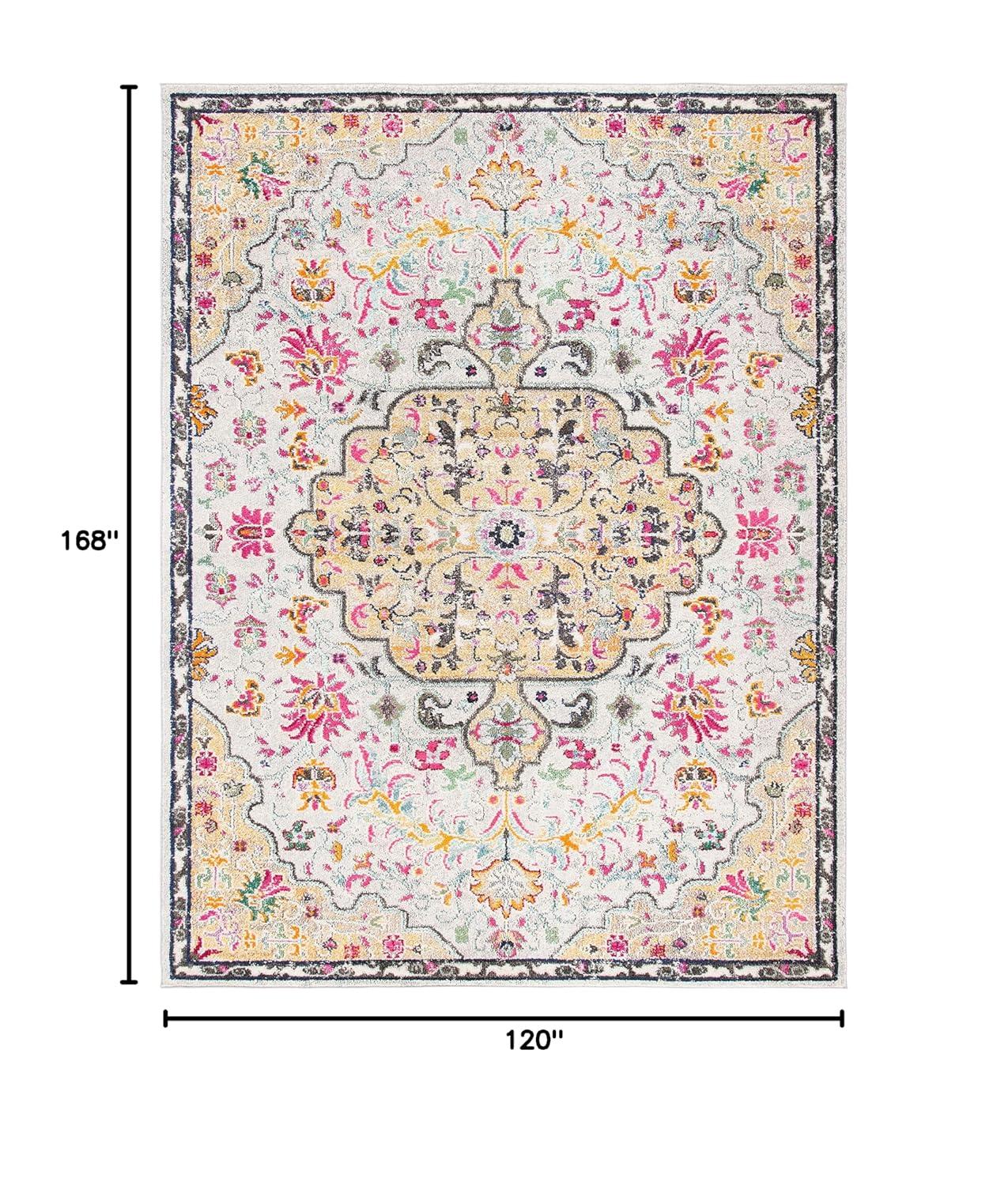 Madison MAD447 Power Loomed Indoor Area Rug - Grey/Gold - 10'x14' - Safavieh