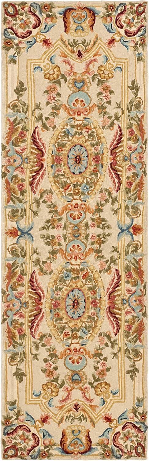 Savonnerie SAV202 Hand Tufted Area Rug - Sage/Beige - 8'x10' - Safavieh.