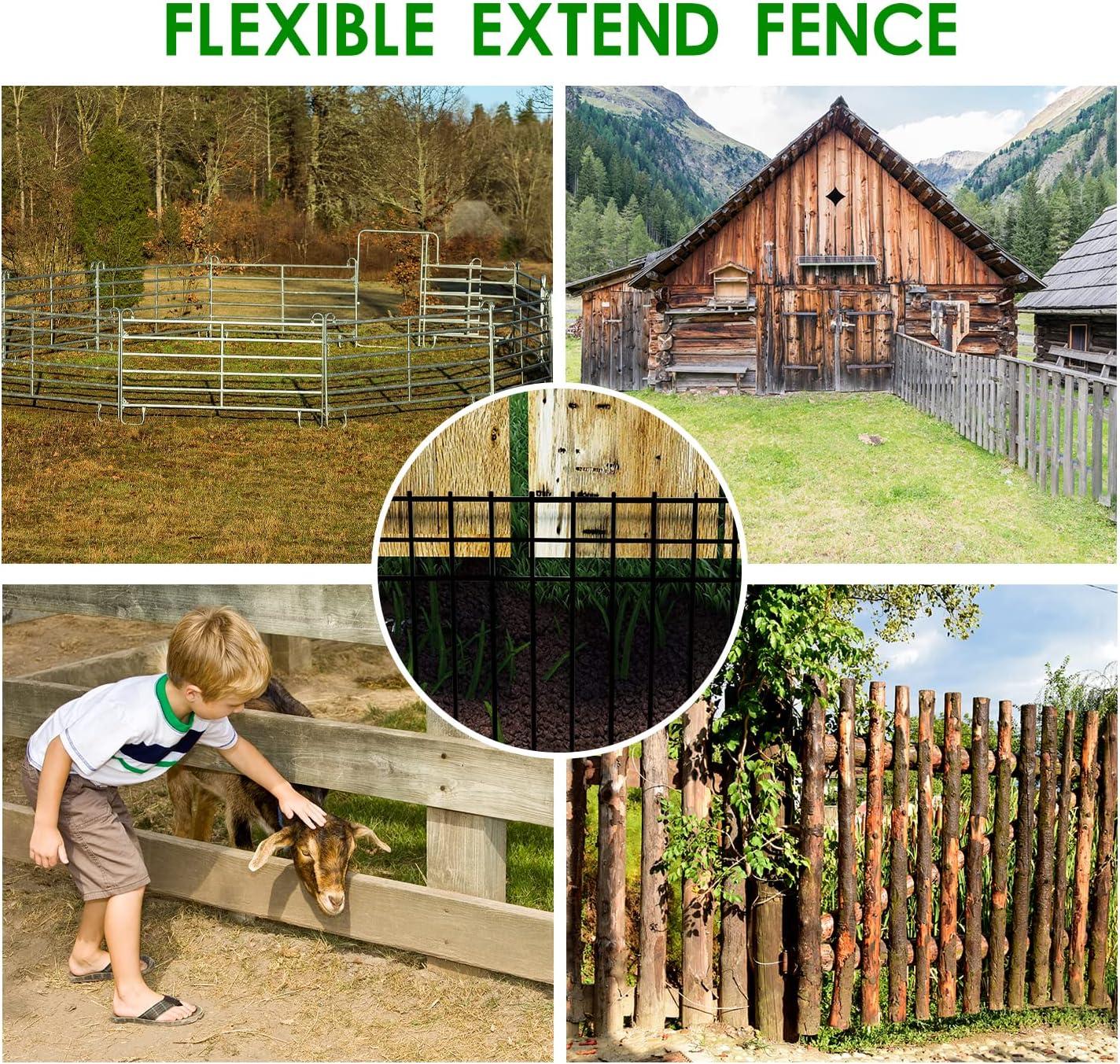 24x15-inch Black Coated Metal Animal Barrier Fence