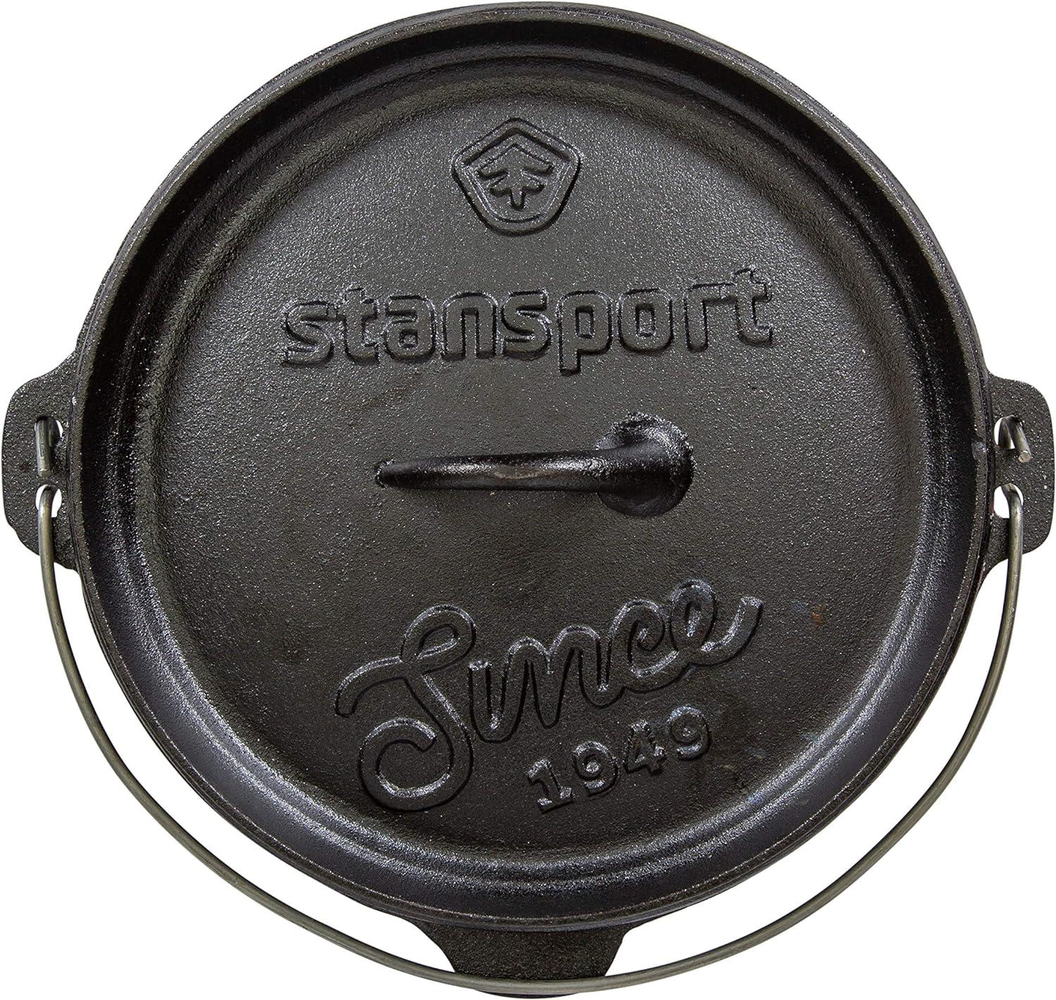 Pre-Seasoned 4 QT Cast Iron Dutch Oven with Lid