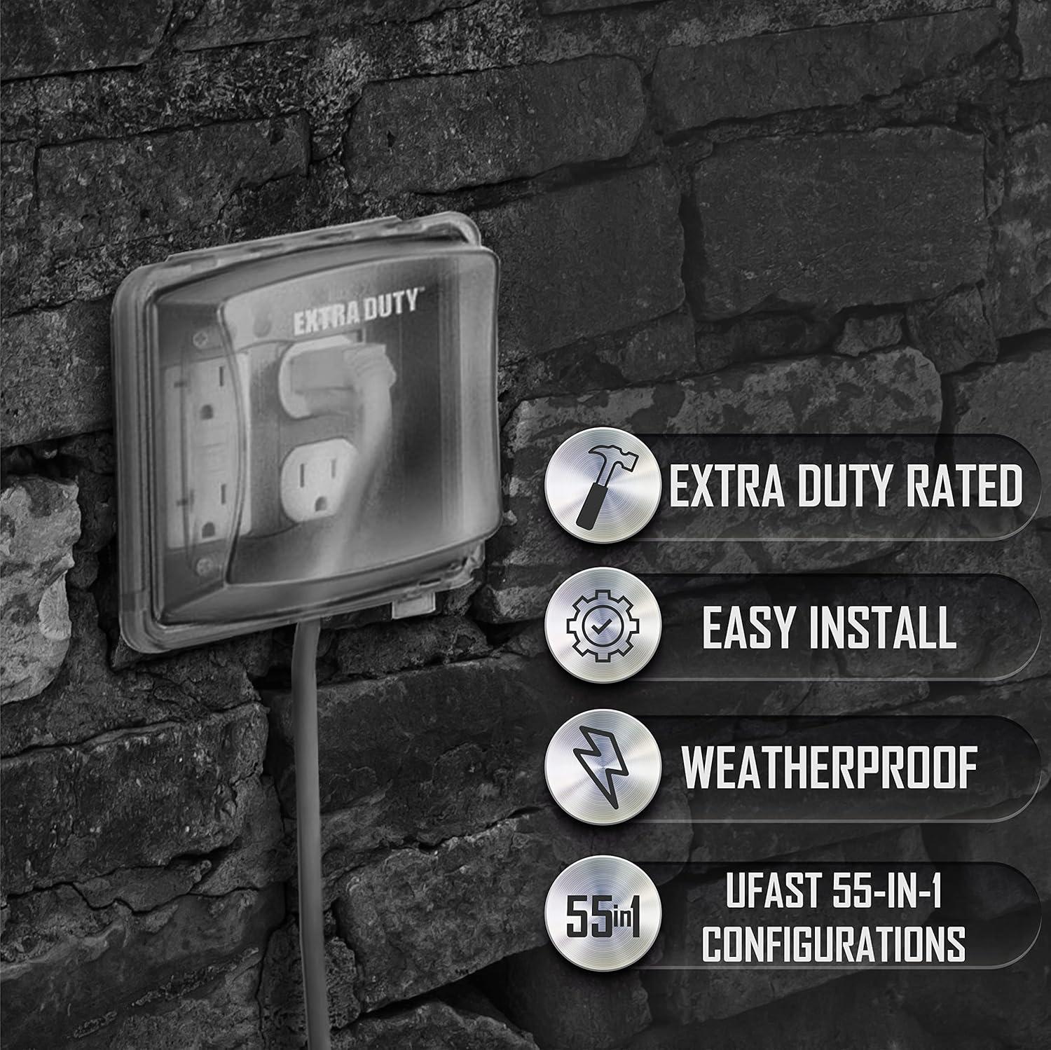 Clear Polycarbonate 2-Gang Weatherproof In-Use Cover