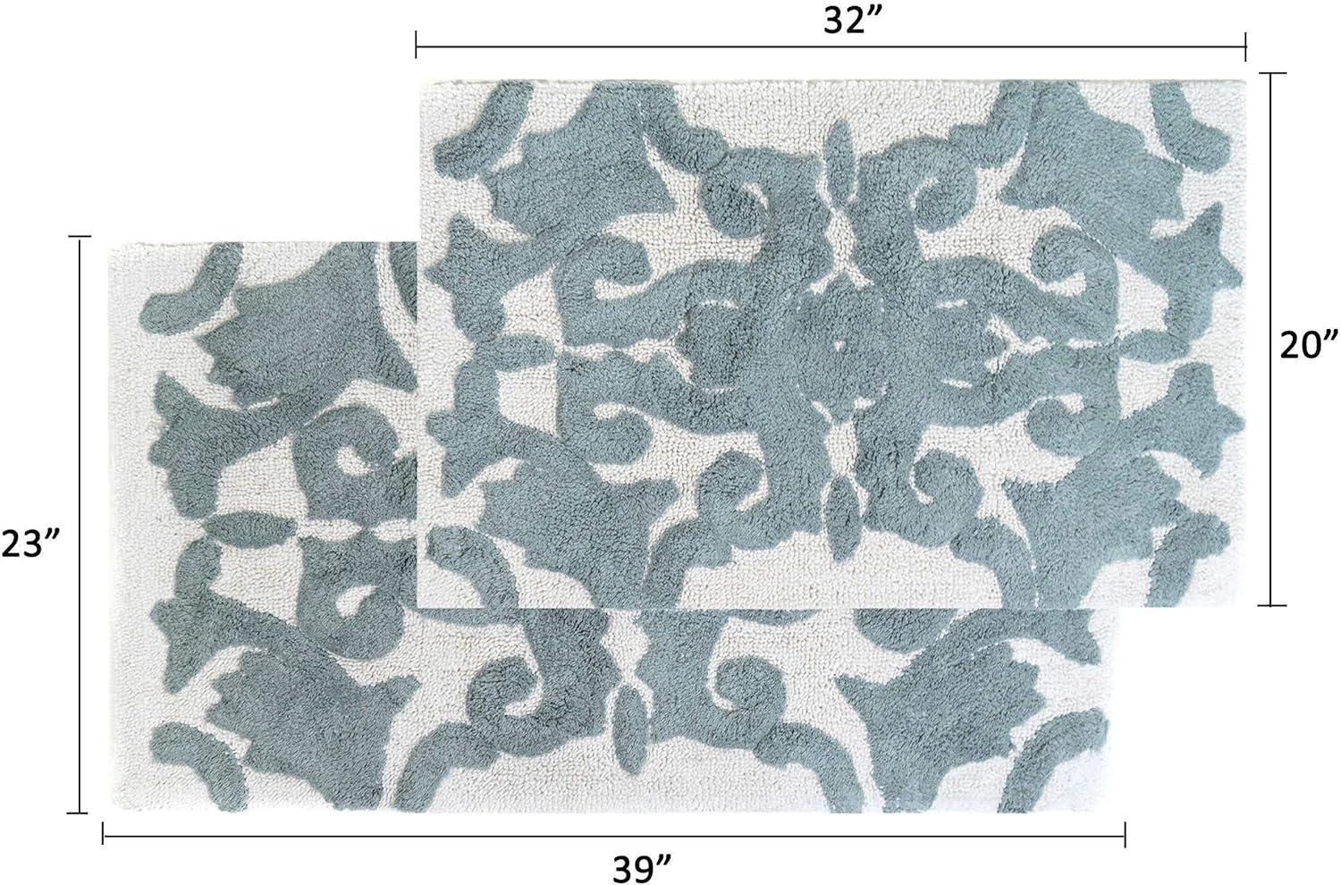 2pc Iron Gate Floral Bath Mat Set - Chesapeake