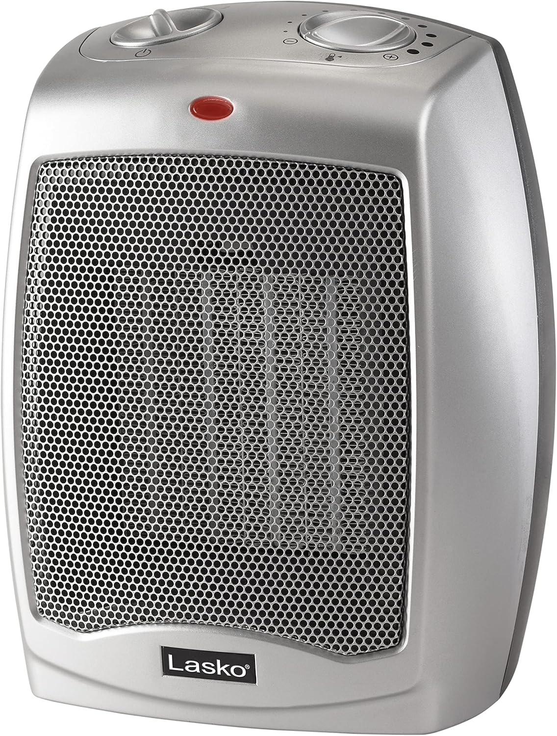 Lasko Ceramic 1500 Watt 5118 BTU Electric Compact Space Heater with Adjustable Thermostat