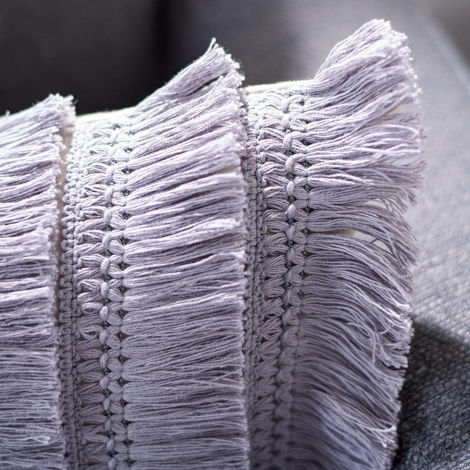 Safavieh Grema Fringed Cotton Reversible Throw Pillow